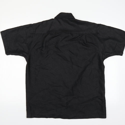 Black Blue Mens Black    Button-Up Size M