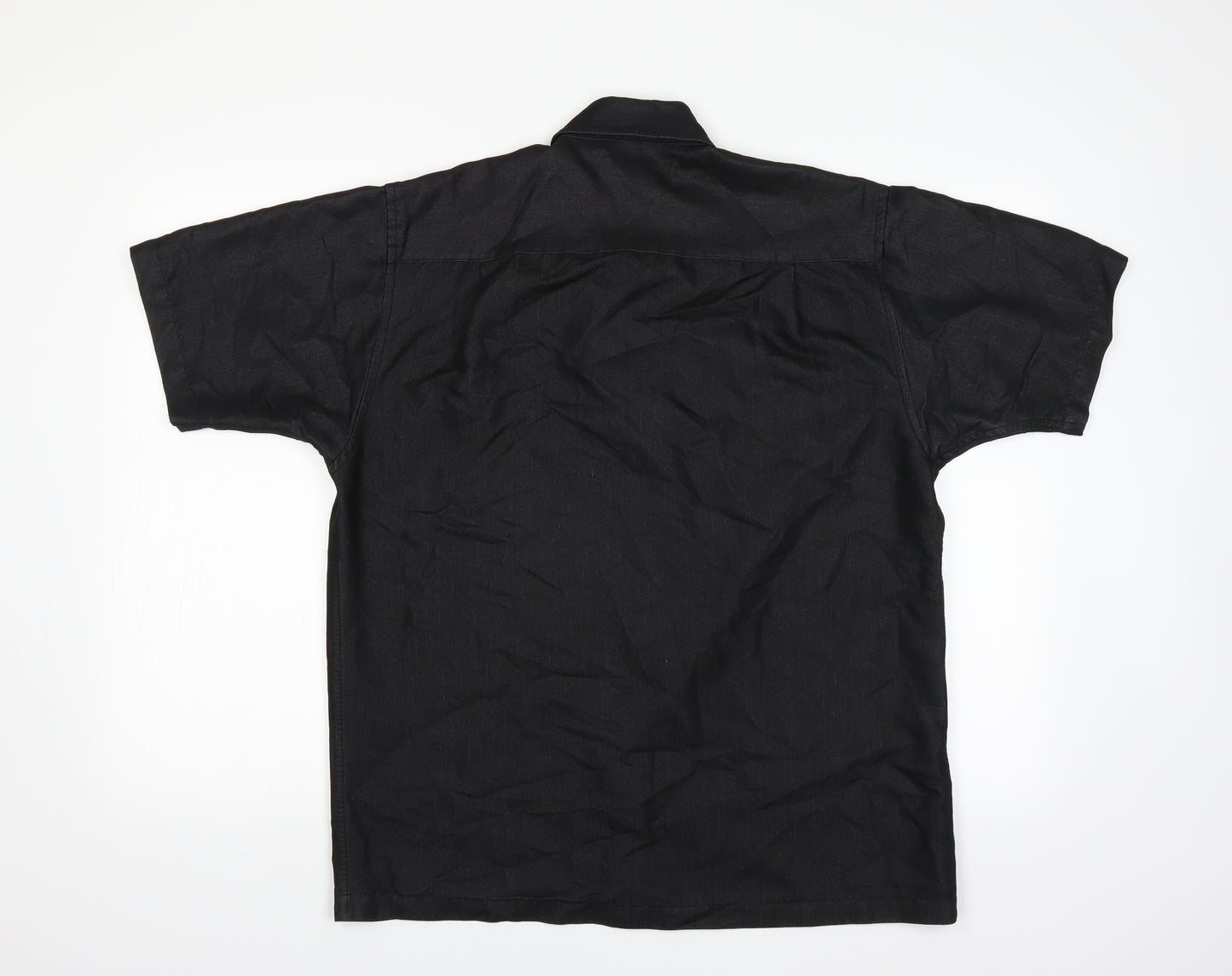 Black Blue Mens Black    Button-Up Size M