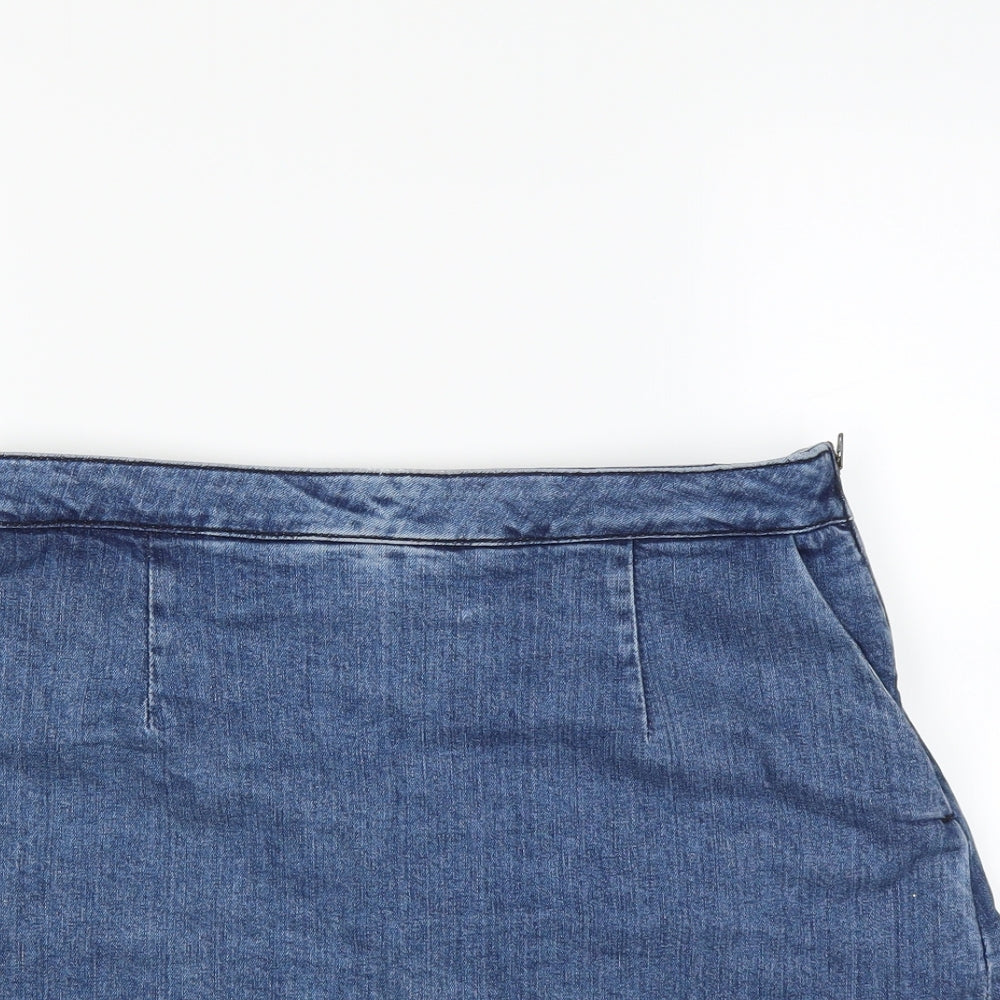 ASOS Womens Blue  Denim Mini Skirt Size 10
