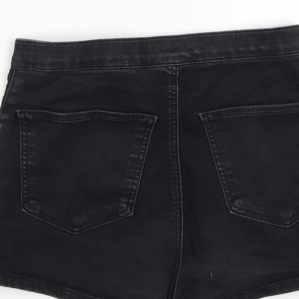Topshop Womens Black   Hot Pants Shorts Size 10