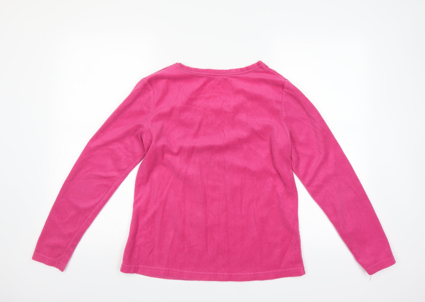 ME TO YOU Womens Pink Solid  Top Pyjama Top Size 12