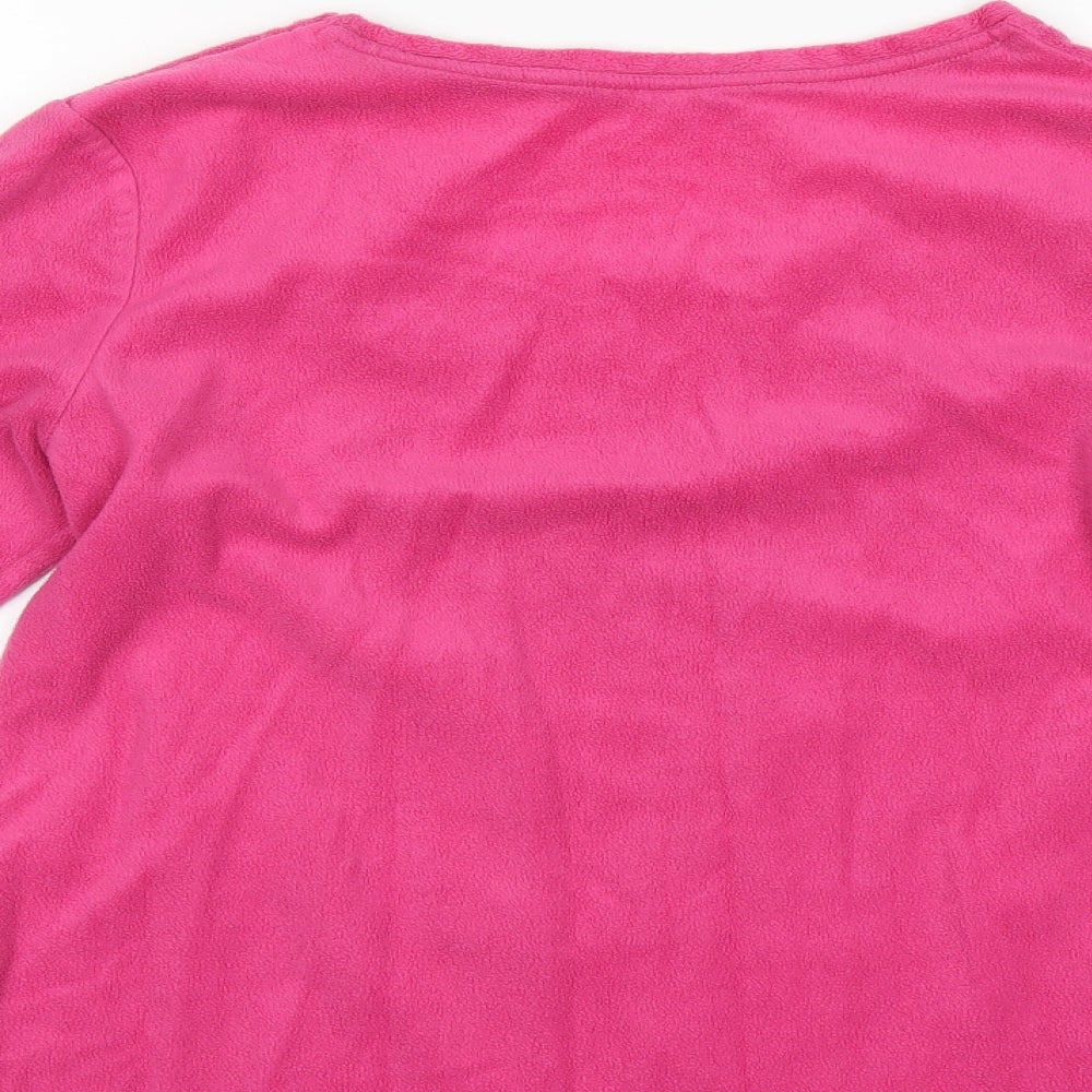 ME TO YOU Womens Pink Solid  Top Pyjama Top Size 12