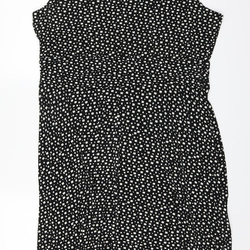 Linea Womens Black Geometric  Fit & Flare  Size 18
