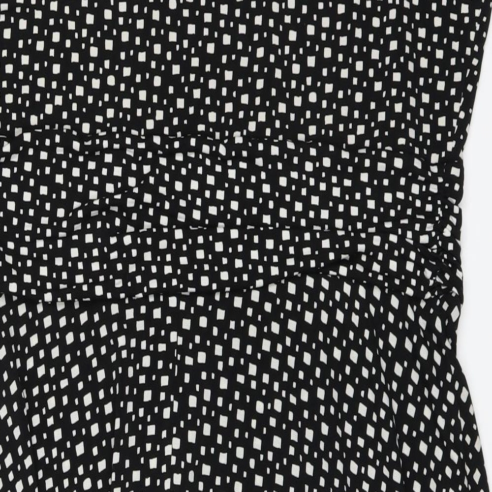 Linea Womens Black Geometric  Fit & Flare  Size 18