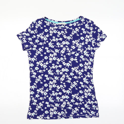 Marks and Spencer Womens Blue Floral  Top Pyjama Top Size 12