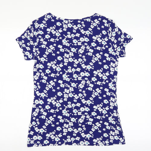 Marks and Spencer Womens Blue Floral  Top Pyjama Top Size 12