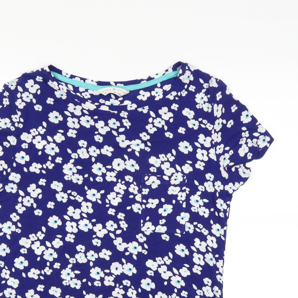 Marks and Spencer Womens Blue Floral  Top Pyjama Top Size 12