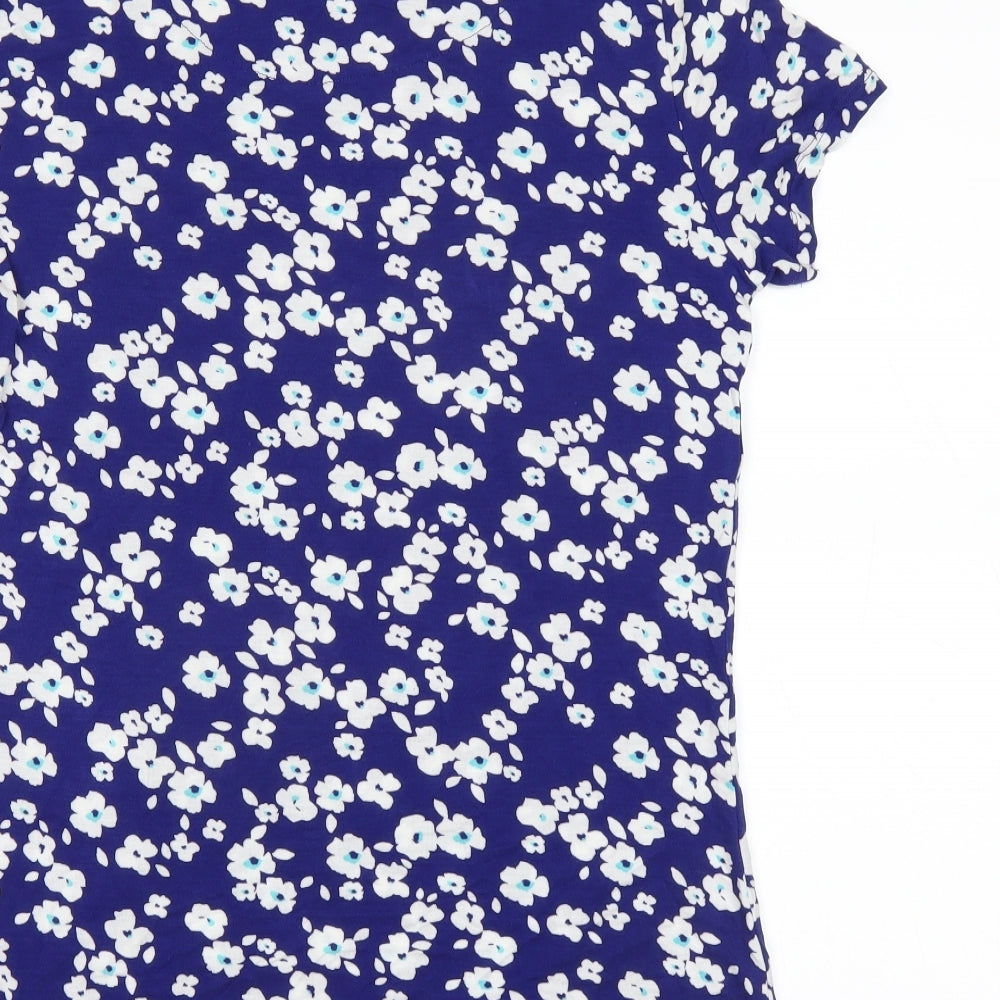 Marks and Spencer Womens Blue Floral  Top Pyjama Top Size 12