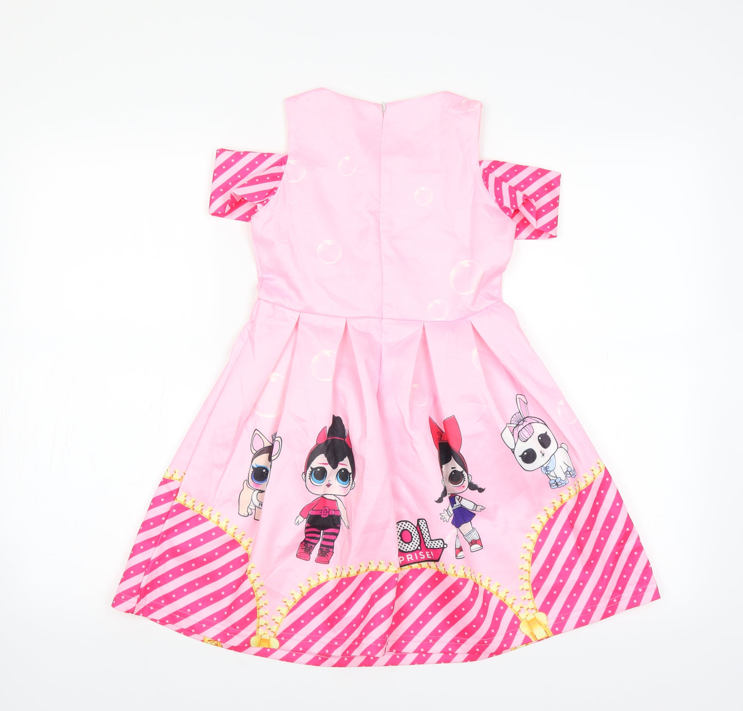 Preworn Girls Pink   Fit & Flare  Size 8-9 Years  - LOL Surprise! Dolls