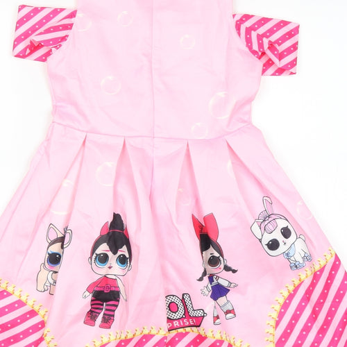 Preworn Girls Pink   Fit & Flare  Size 8-9 Years  - LOL Surprise! Dolls
