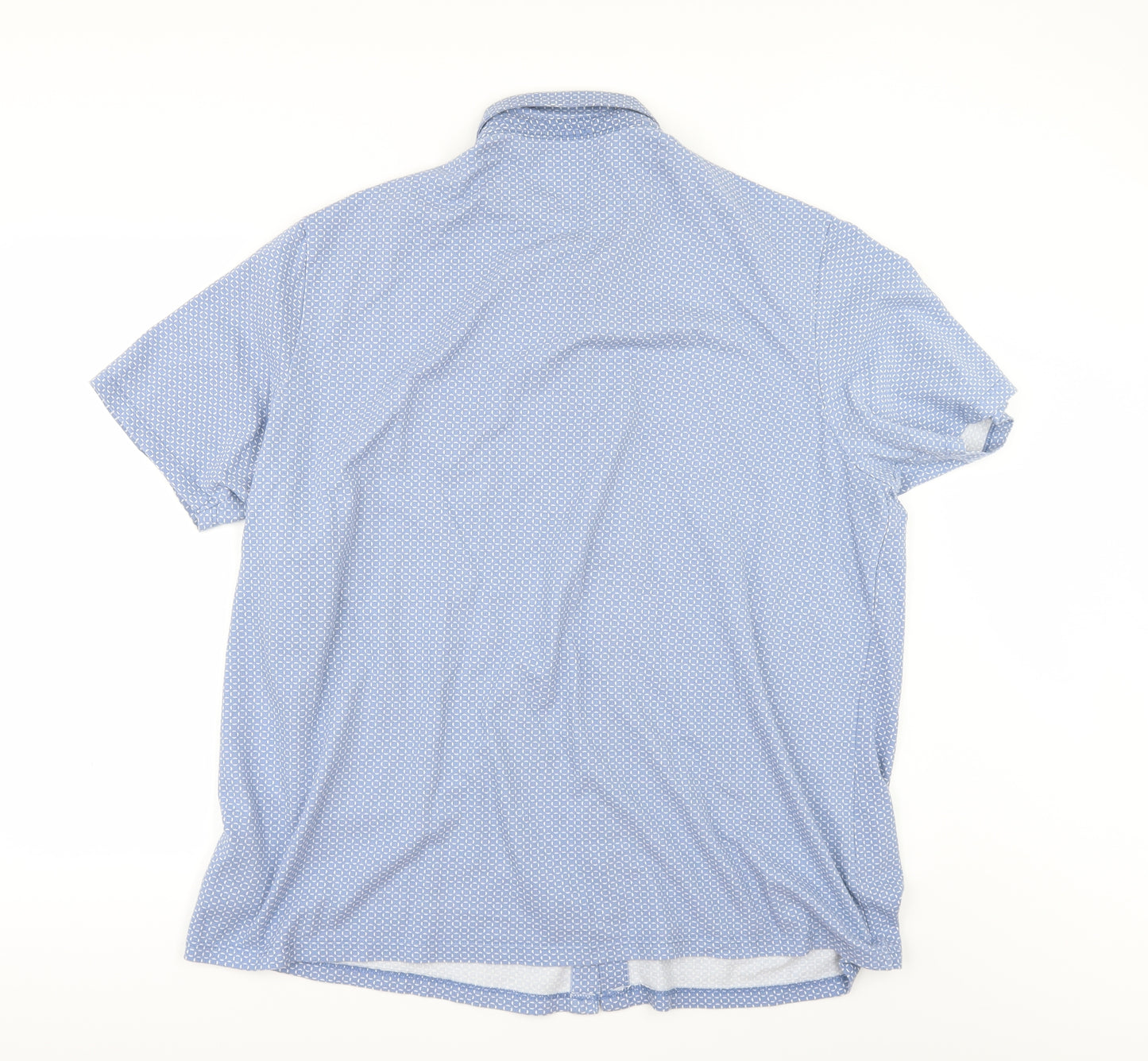 Burton Mens Blue Check   Button-Up Size 2XL