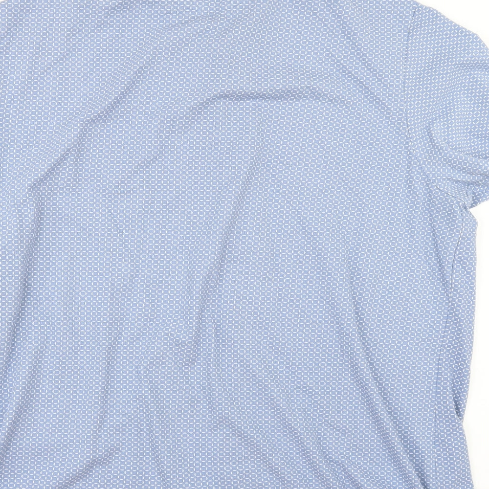 Burton Mens Blue Check   Button-Up Size 2XL