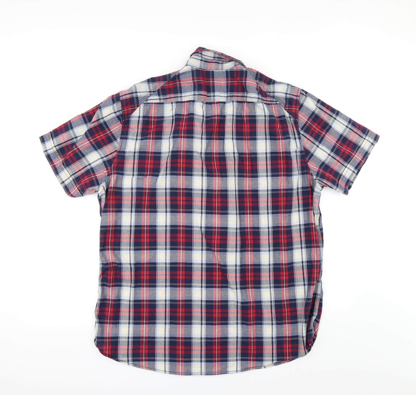 Duck and Cover Mens Blue Check   Button-Up Size 2XL