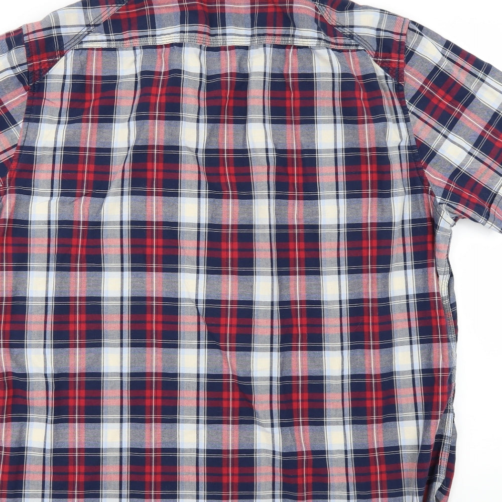 Duck and Cover Mens Blue Check   Button-Up Size 2XL