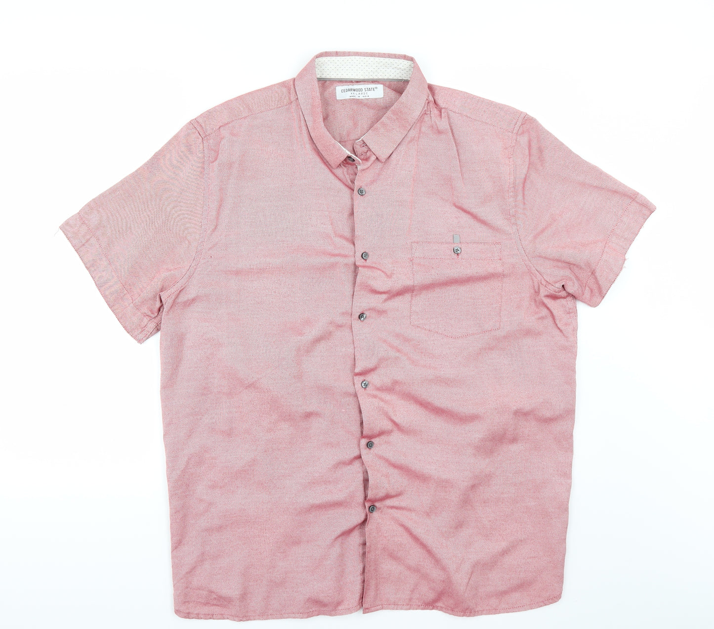 Cedar Wood State Mens Red    Button-Up Size 2XL