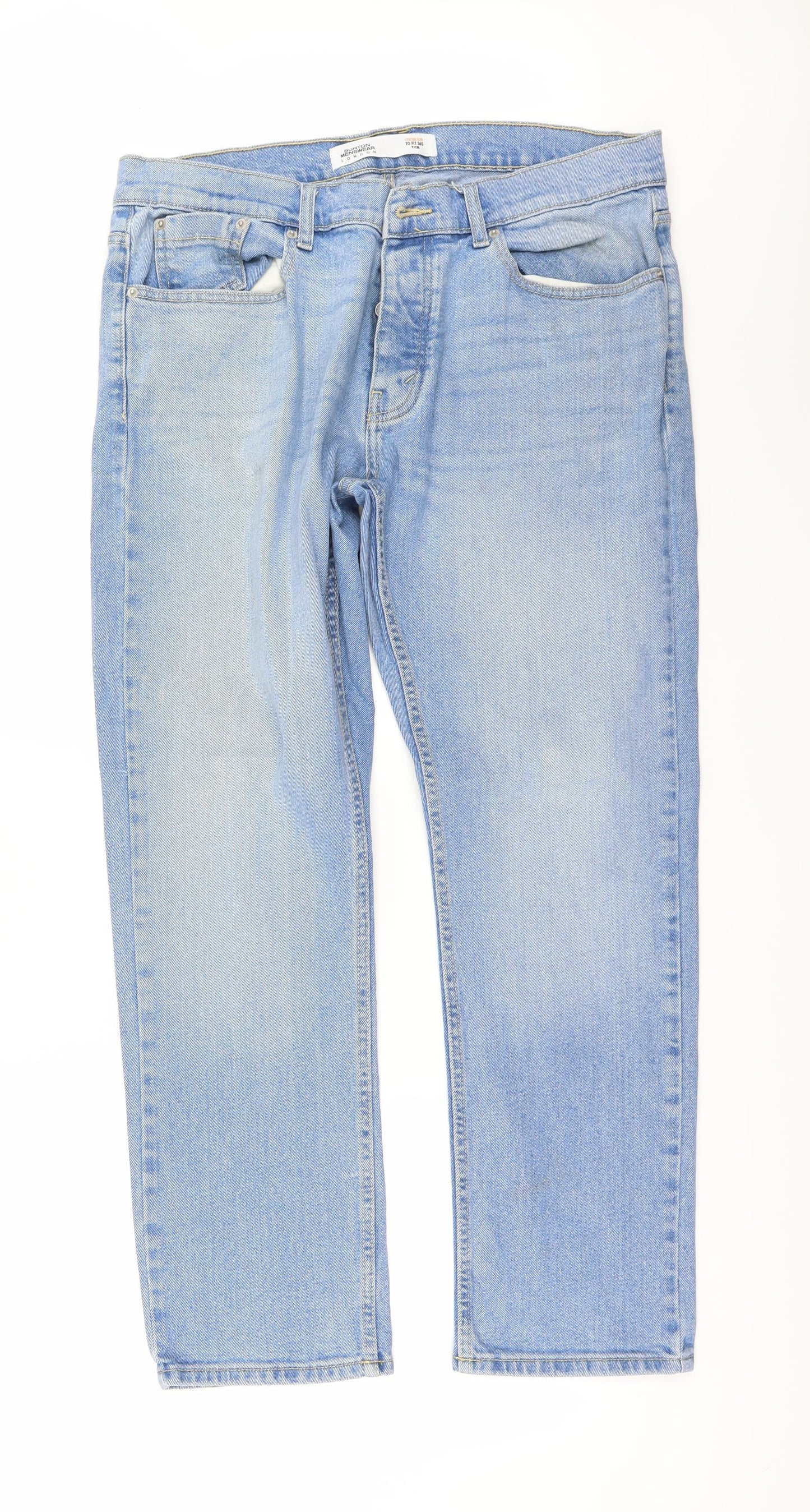 Burton Mens Blue  Denim Straight Jeans Size 36 L29 in