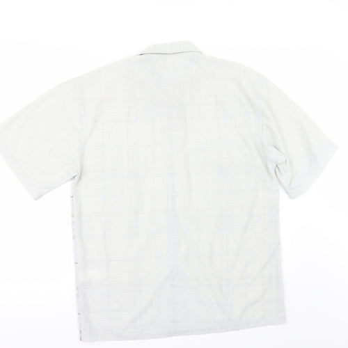 KAIDITE Mens Beige Check   Button-Up Size L