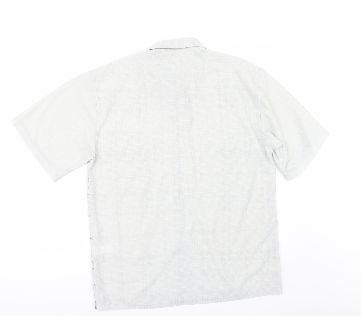 KAIDITE Mens Beige Check   Button-Up Size L