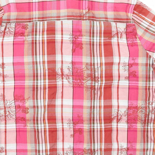 Marks and Spencer Womens Multicoloured Check  Basic Button-Up Size 18