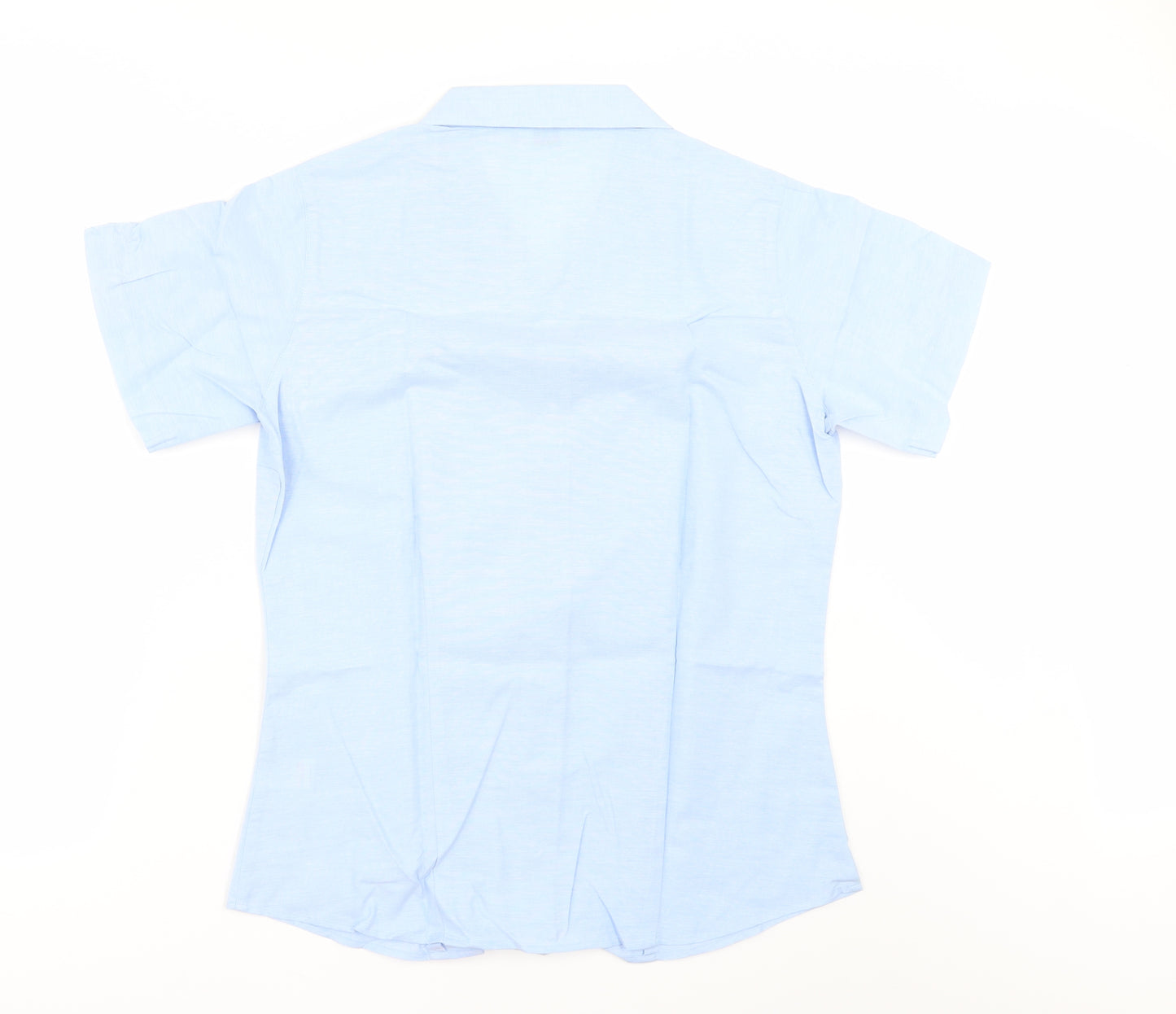 turetex Girls Blue   Basic Button-Up Size 12-13 Years  - SCHOOL