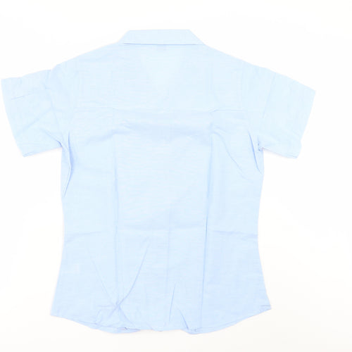 Truetex Girls Blue   Basic Button-Up Size 12-13 Years  - SCHOOL