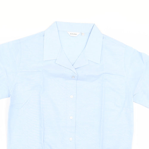 Truetex Girls Blue   Basic Button-Up Size 12-13 Years  - SCHOOL