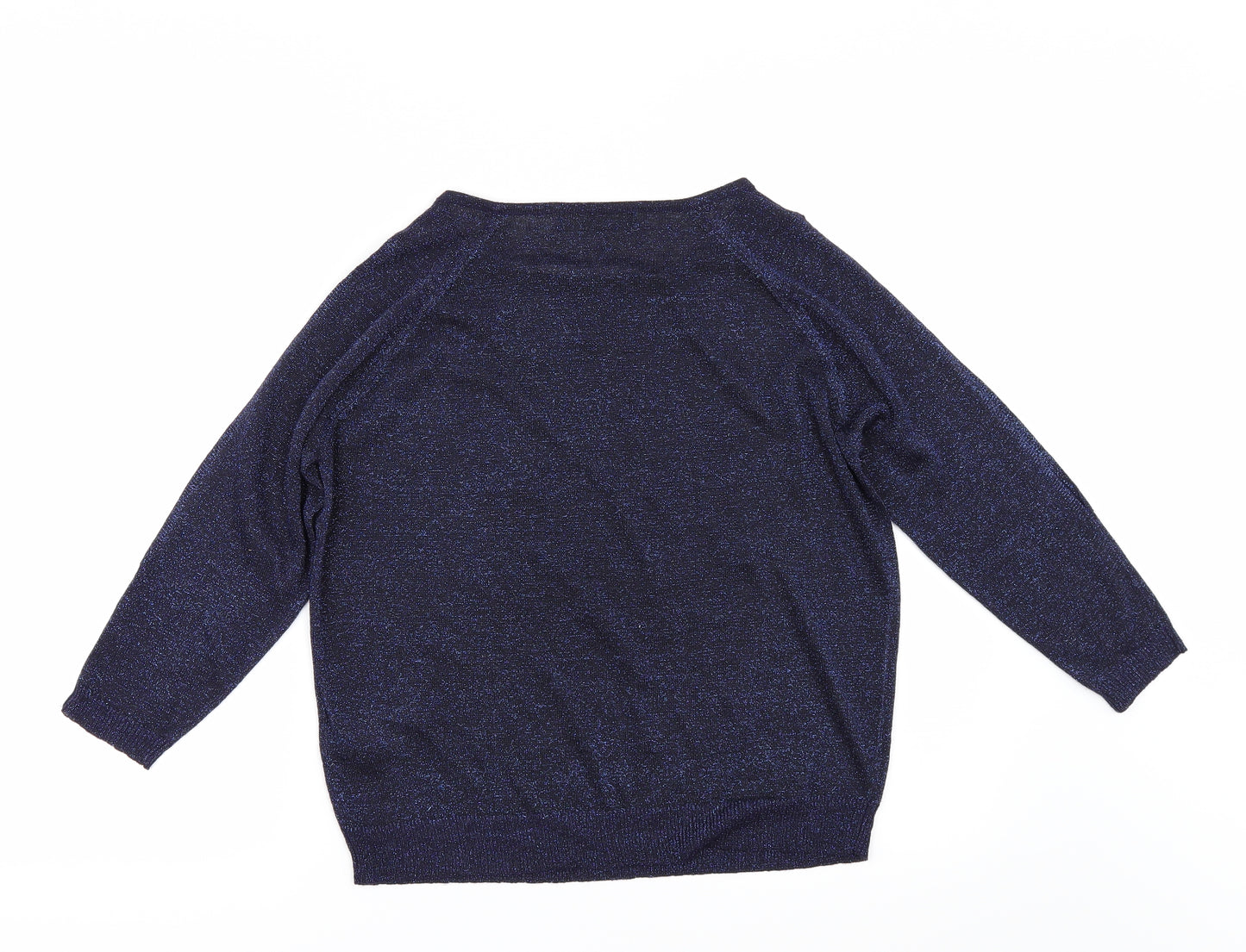 Marks and Spencer Womens Blue   Pullover Jumper Size 8  - Cold shoulder