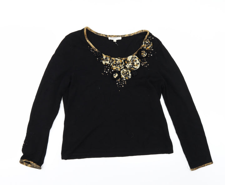 PHILIPPE CARAT Womens Black   Pullover Jumper Size 2XL