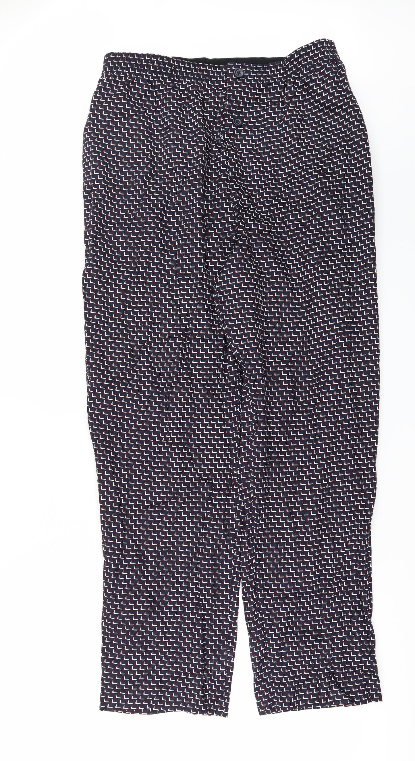 Marks and Spencer Mens Blue Geometric   Pyjama Pants Size L  - 41 IN WAIST
