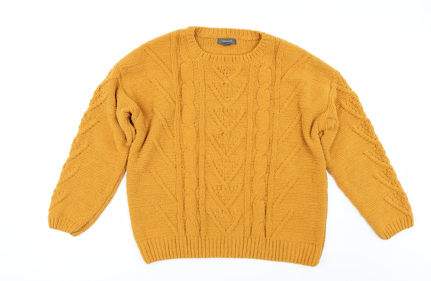 Primark Womens Yellow   Pullover Jumper Size L