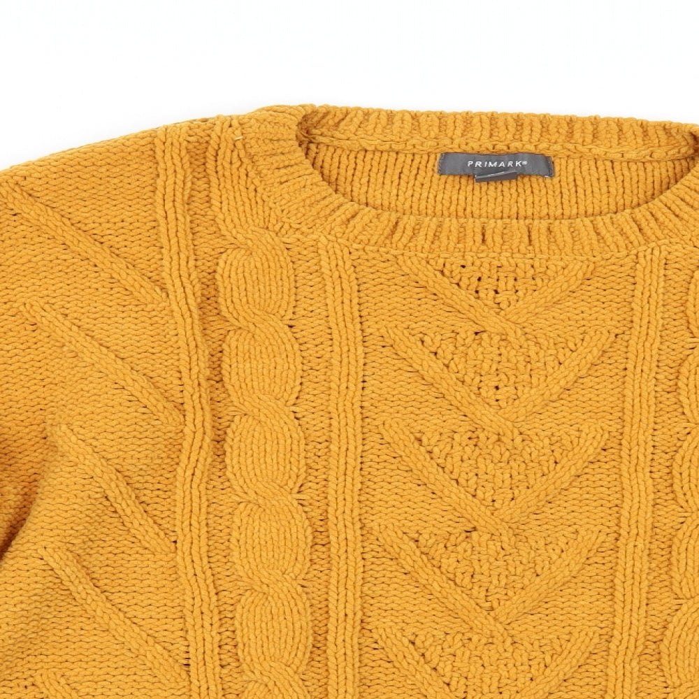 Primark Womens Yellow   Pullover Jumper Size L