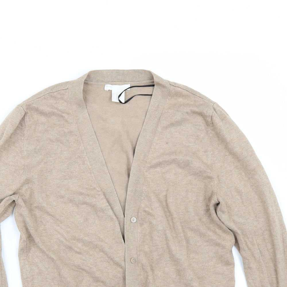 H&M Womens Beige   Henley Jumper Size XS