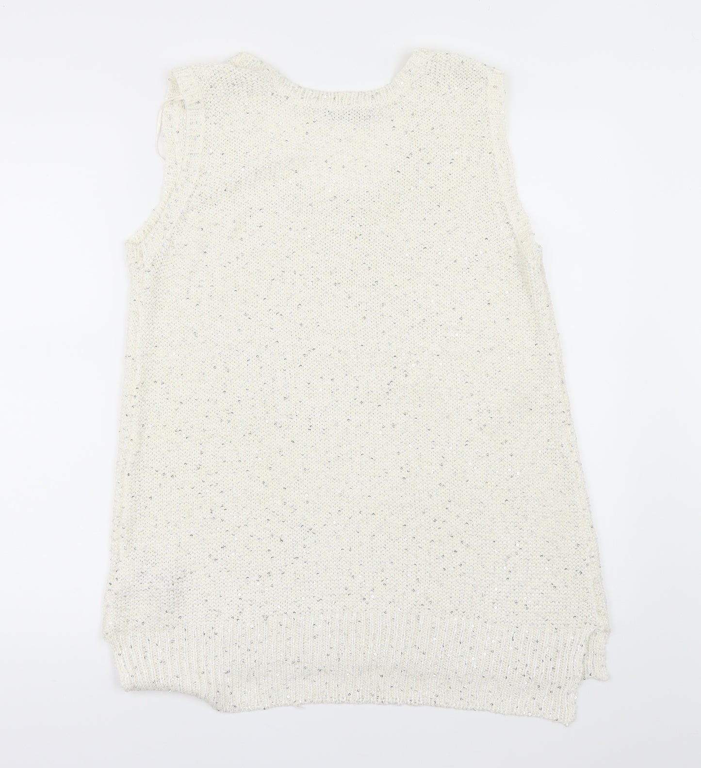 Marks and Spencer Womens Ivory   Pullover Jumper Size 14