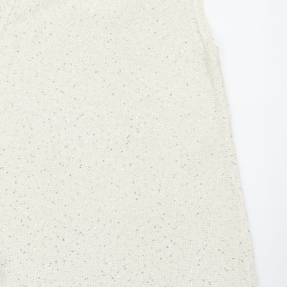 Marks and Spencer Womens Ivory   Pullover Jumper Size 14