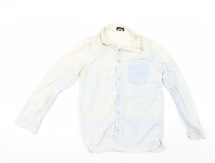 Topshop Womens Blue  Denim Tunic Button-Up Size 8