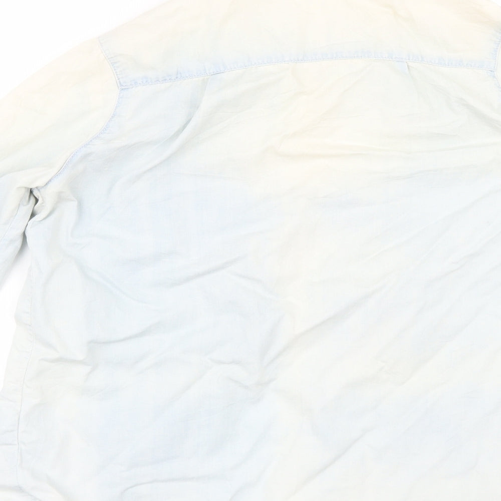 Topshop Womens Blue  Denim Tunic Button-Up Size 8