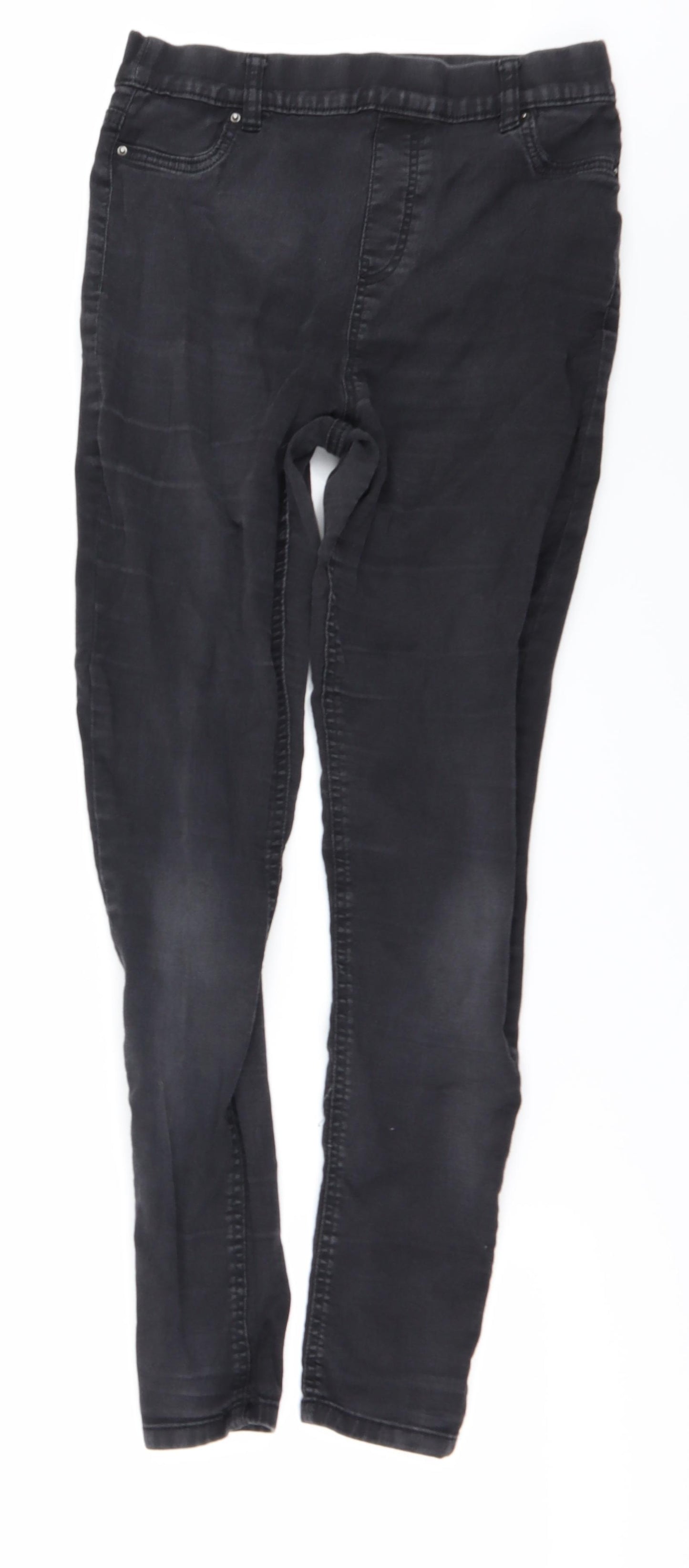 F&F Womens Black  Denim Jegging Jeans Size 14 L29 in