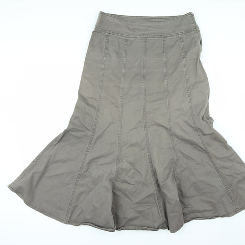 Phase Eight Womens Beige  Denim A-Line Skirt Size 12