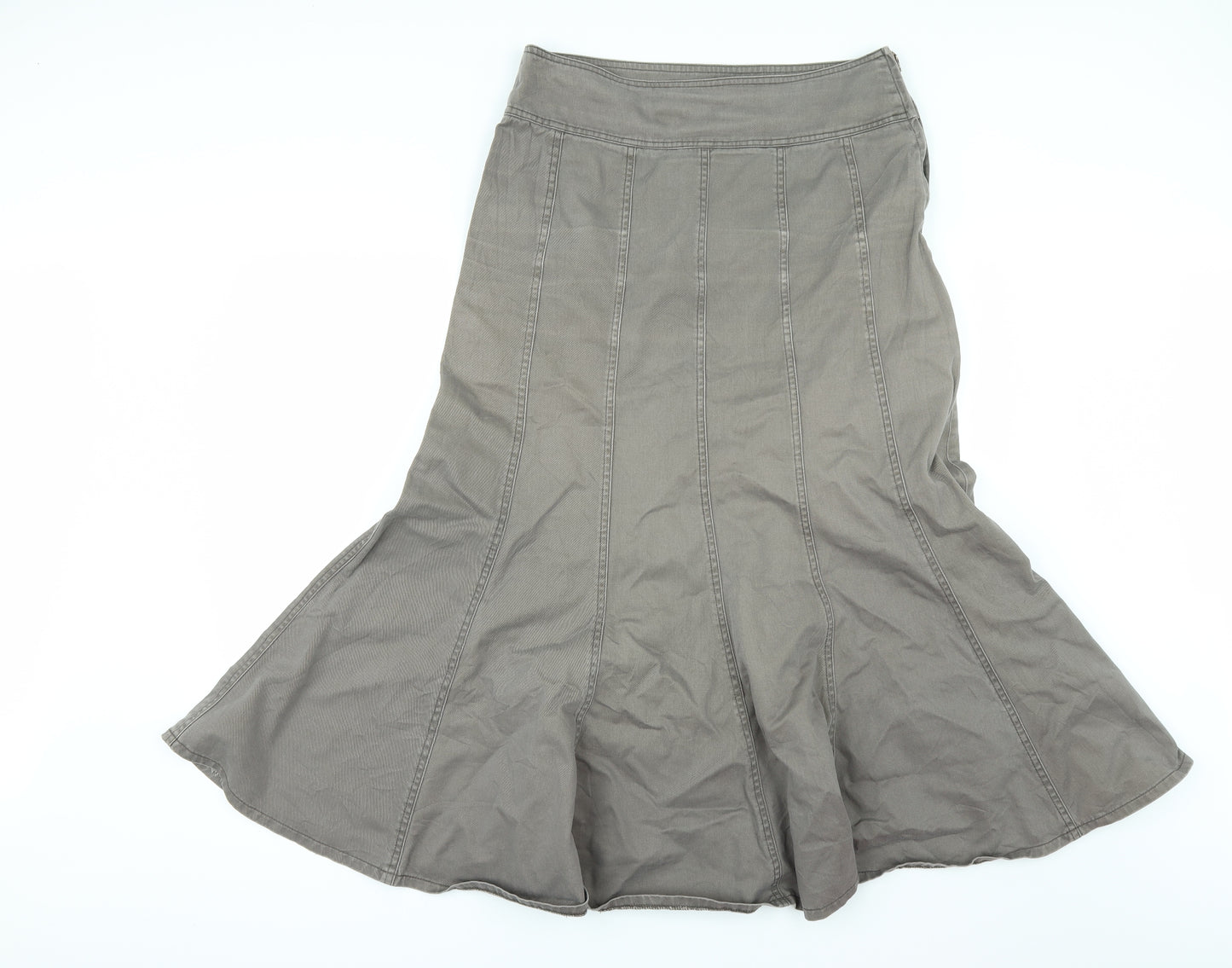 Phase Eight Womens Beige  Denim A-Line Skirt Size 12