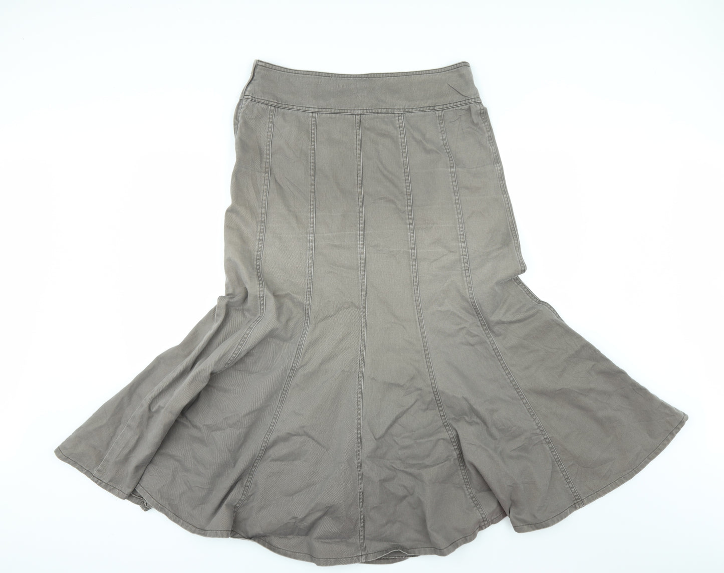 Phase Eight Womens Beige  Denim A-Line Skirt Size 12