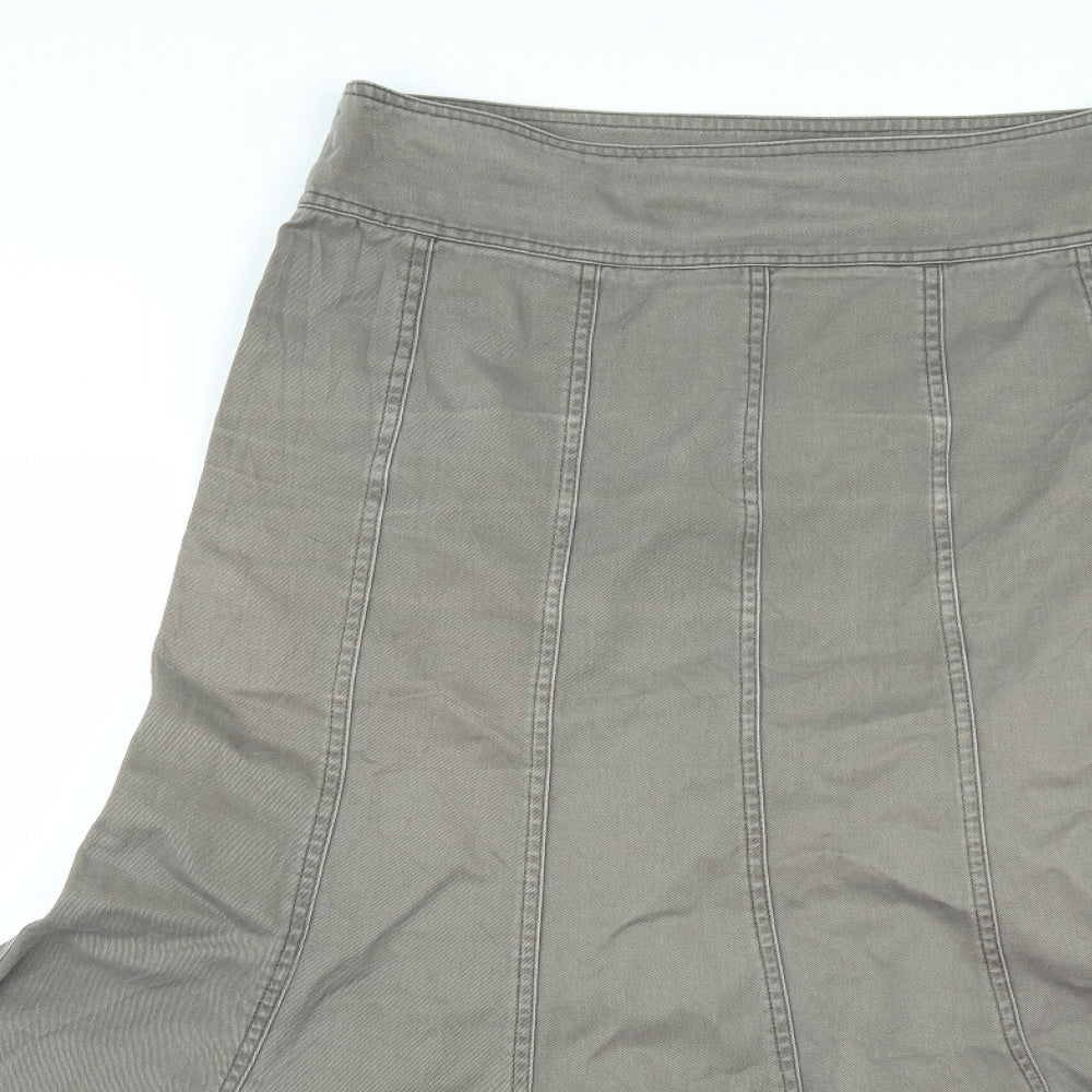Phase Eight Womens Beige  Denim A-Line Skirt Size 12