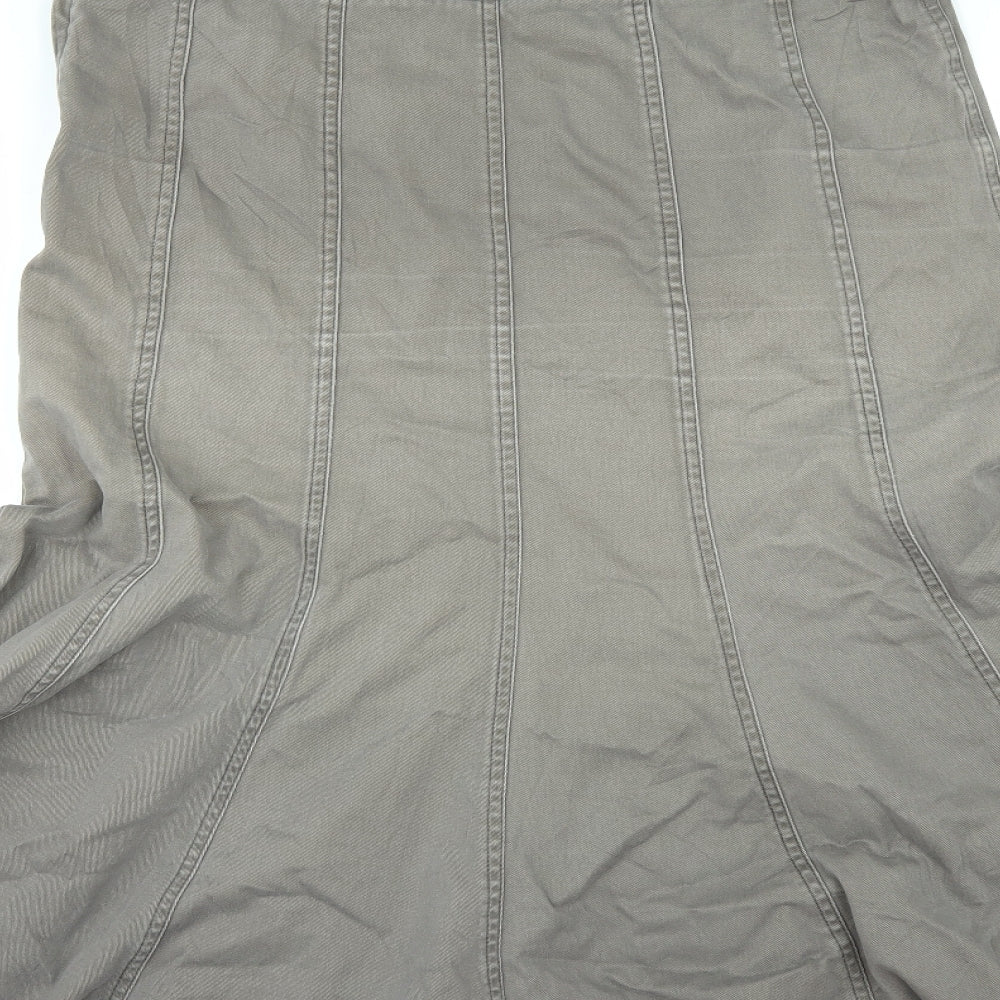 Phase Eight Womens Beige  Denim A-Line Skirt Size 12