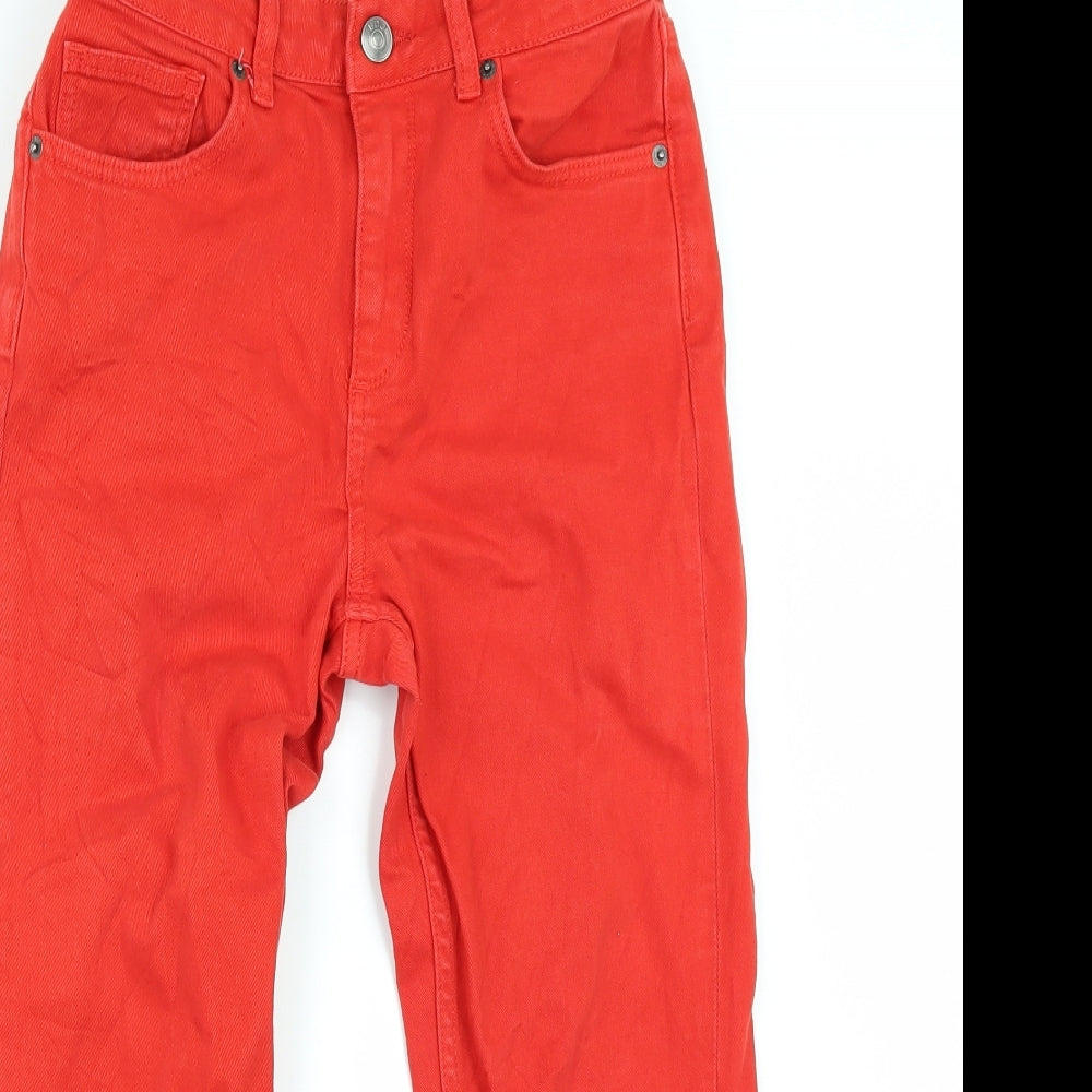 BDG Womens Red  Denim Straight Jeans Size 28 in L23 in