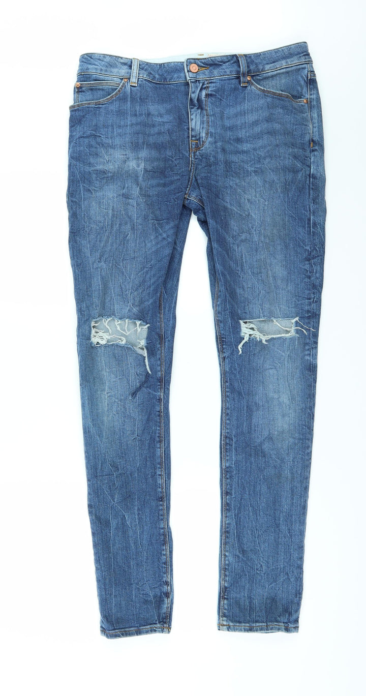 ASOS Womens Blue Denim Skinny Jeans Size 33 in L32 in