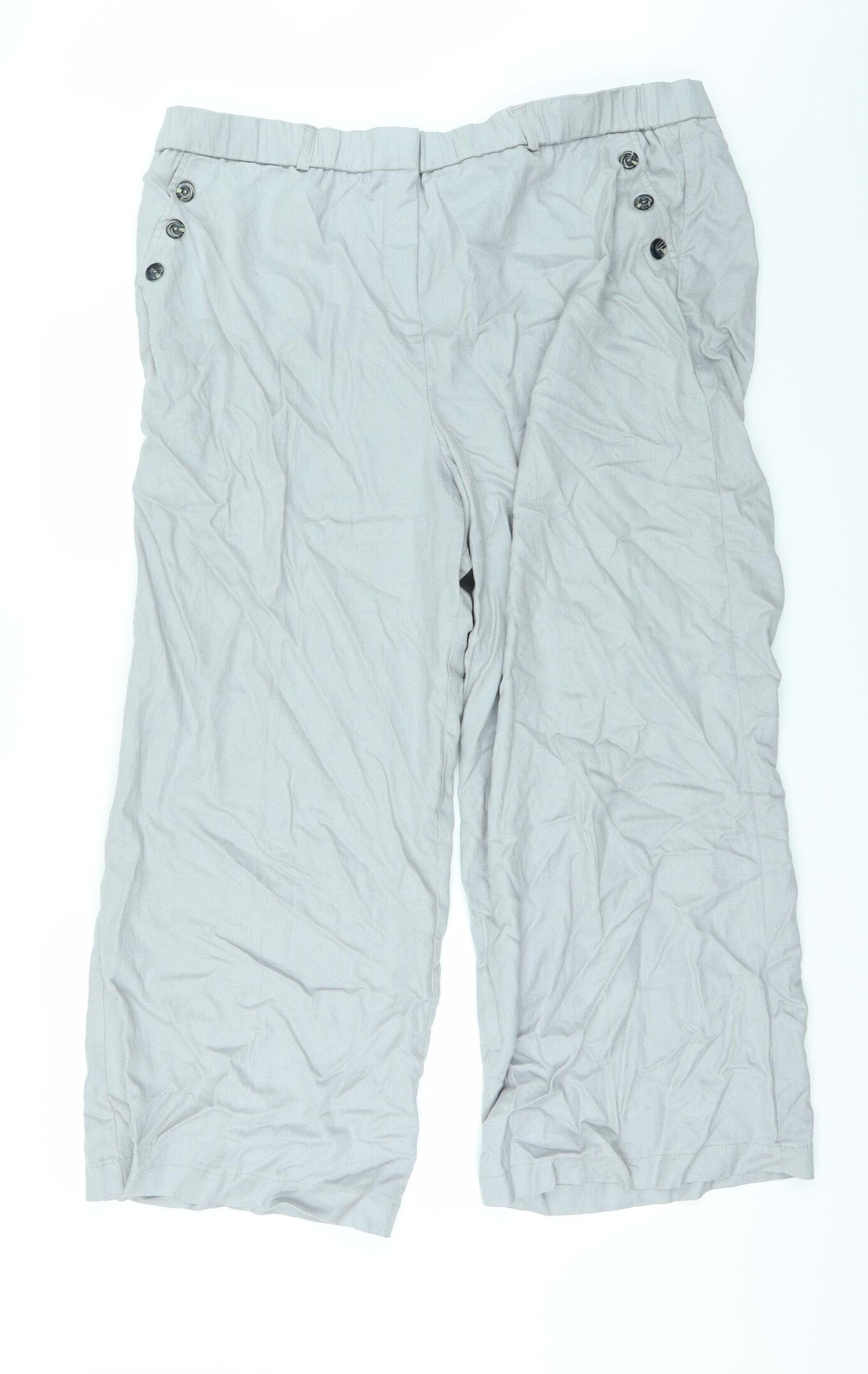 Magic Fit Womens Grey   Trousers  Size 26 L28 in