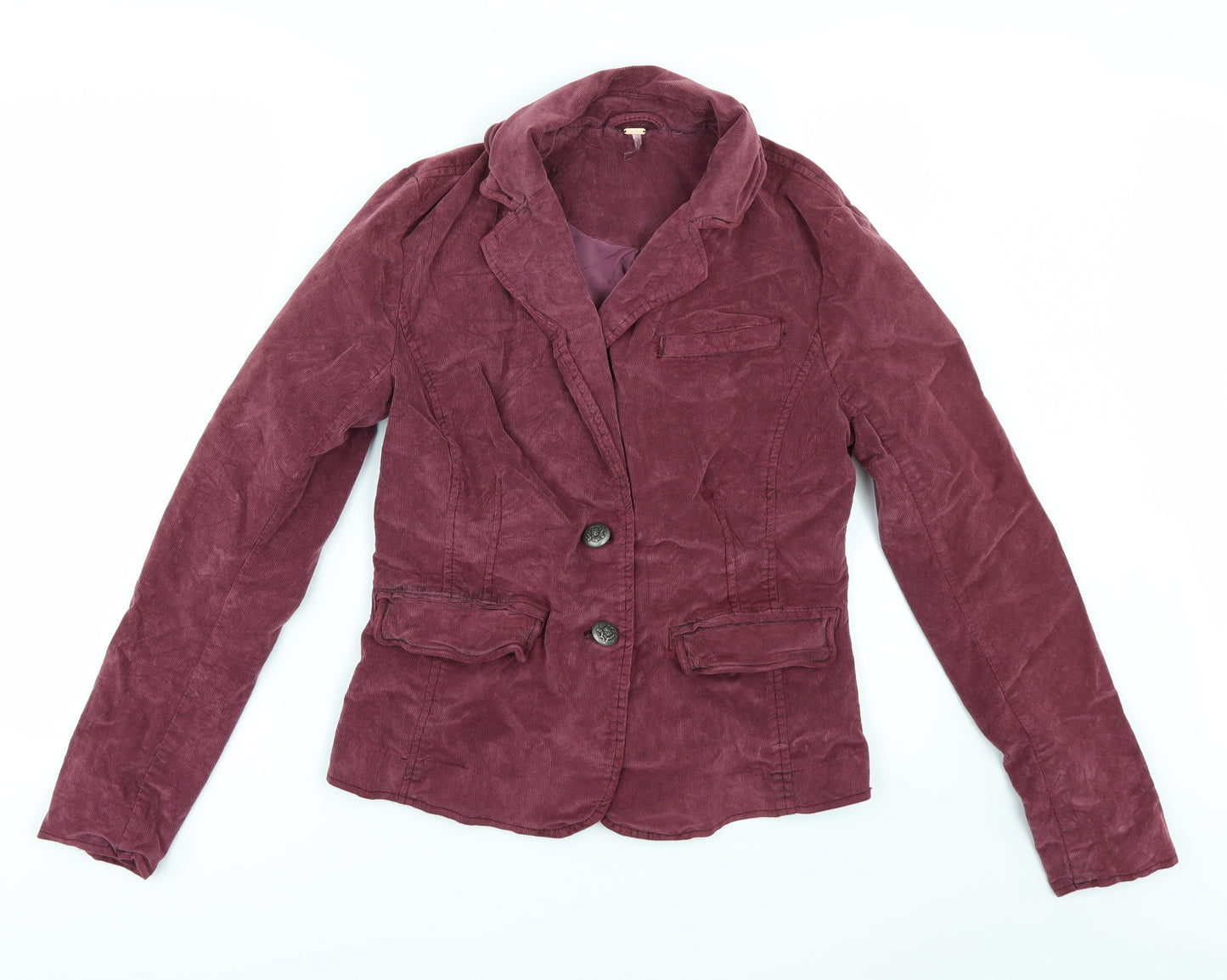 Free People Womens Red  Corduroy Jacket  Size S