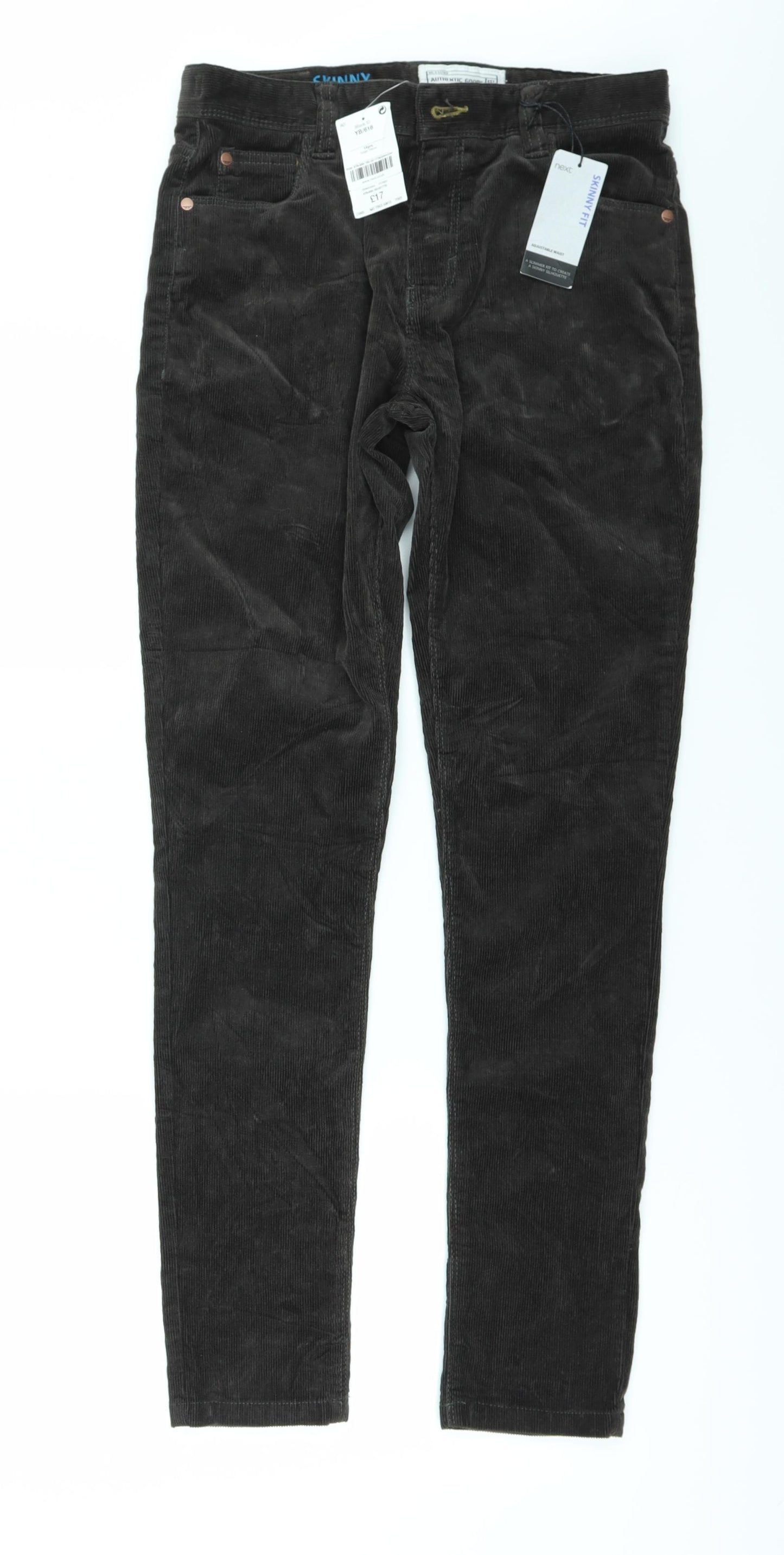 NEXT Boys Brown  Corduroy Skinny Jeans Size 14 Years