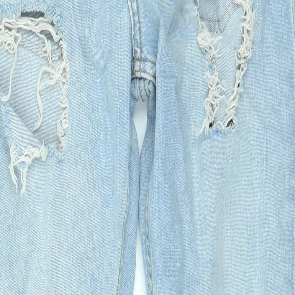 Zara Womens Blue  Denim Straight Jeans Size 6 L28 in