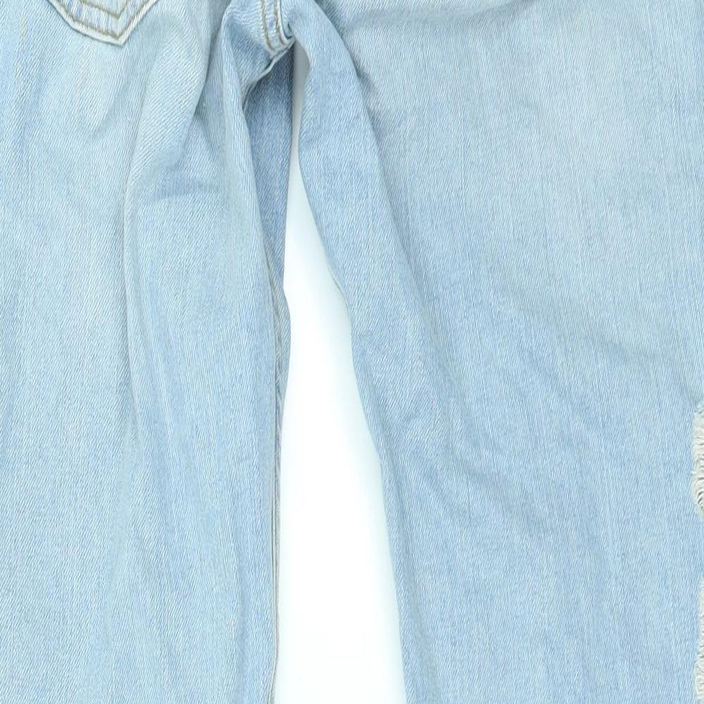 Zara Womens Blue  Denim Straight Jeans Size 6 L28 in