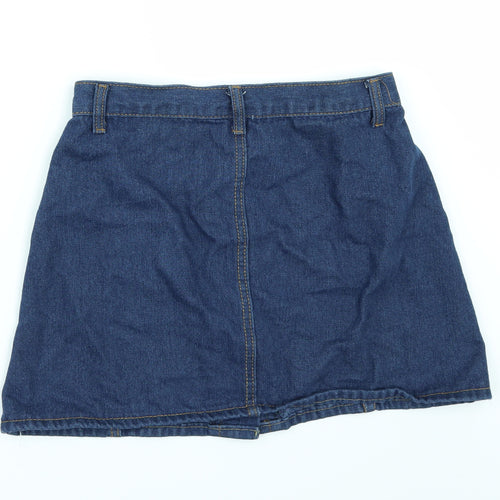 Preworn Womens Blue  Denim Mini Skirt One Size